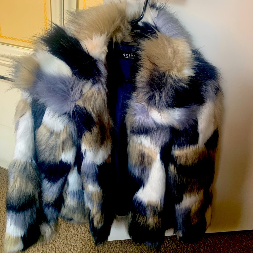 Akira Faux Fur Coat Size S/M